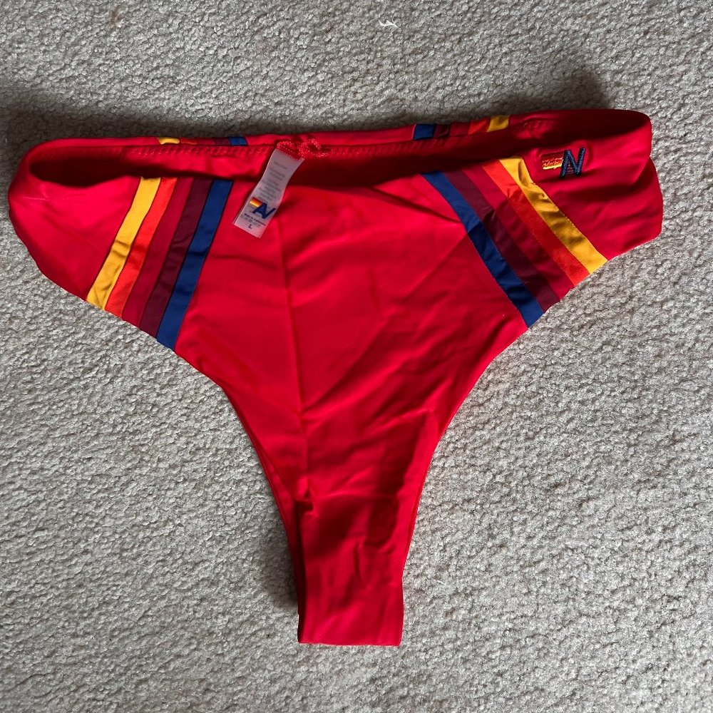 Aviator Nation Red bikini bottoms sz L- looking to trade